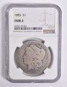 FAIR 2 1883 Morgan Silver Dollar NGC Lowball Low Ball