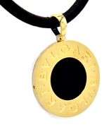 Bvlgari Tondo Reversible Onyx Pendant Necklace in 18K and Steel