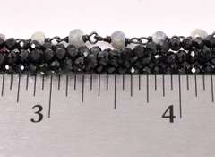 Black And Colorful Beaded Bracelet In Sterling Silver