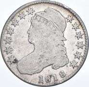 1818 Capped Bust Half Dollar - INV Edge - Part DBL Edge