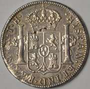 1808 Spanish Mexico 8 Reales Silver Colonial Coin