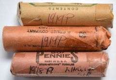 1918 & 2 1919 Circulated Lincoln Rolls