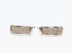 Stunning 10k White Gold Earrings with Beautiful Diamonds