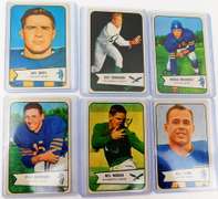 6 Bowman Gum 1954 Football Cards
