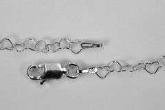 Sterling Silver Italian Love Heart Chain 3mm Solid 925 Italy Infinity Promise Bracelet Anklet 7"