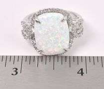 Large Opal Ring In Sterling Silver