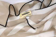 Hermes 70cm Cream & Tan Scarf