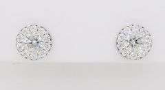 Hearts on Fire Diamond Stud Earrings in 18k White Gold