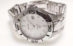 Mens Bulova Marine Star 100m Stainless Steel Calendar Men’s Watch 96b57 New with Tag