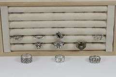 Sterling Silver Curated Ring Assortment Various Sizes & Styles (10 Ring Lot)