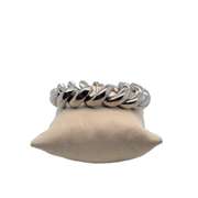 14K WHITE GOLD TWISTED HANDMADE BRACELET