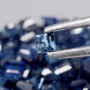Heated only top blue 2.84ct Sapphire set