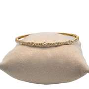 14K YELLOW GOLD BANGLE BRACELET WITH DIAMONDS