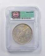 AU55 1927-D Peace Silver Dollar ICG