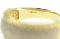 14K Yellow Gold 0.90 Ctw Pave Domed Diamond Statement Band Ring