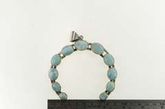 Sterling Silver Native American Larimar Horse Shoe Navajo Pendant