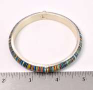 Colorful Magnetic Bangle Bracelet In Sterling Silver