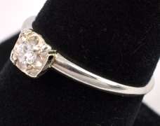Solitaire Diamond Ring In Yellow Gold
