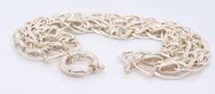 925 Sterling Silver Multi Strand Mesh Bracelet