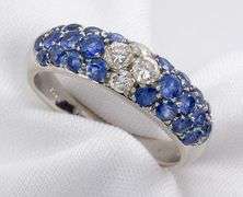 Gorgeous 18k WG Sapphire & Diamond Ring