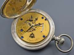 Rare 1871 National Watch Co. Coin Silver Pocket Watch