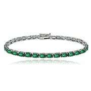 Created Emerald Tennis Bracelet
