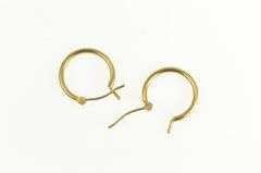 14K Yellow Gold 14.2mm Classic Simple Vintage Hoop Earrings