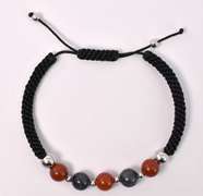 Beaded Roped Bracelet With Sterling Silver