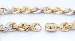 Incredible 2 Tone Fancy Gold Link Bracelet