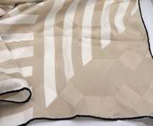Hermes 70cm Cream & Tan Scarf