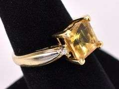 Gorgeous Citrine Gem Ring In Yellow Gold