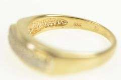 14K Yellow Gold 0.25 Ctw Diamond Squared Wedding Band Ring
