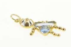 14K Yellow Gold Birthstone Baby September Sim. Sapphire Charm/Pendant