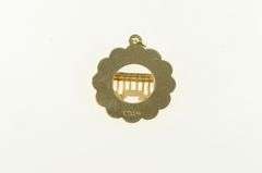 14K Yellow Gold Retro Car Trolley Tram San Francisco Charm/Pendant