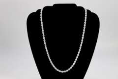 Sterling Silver Hollow Spiral Rope Chain 6mm Pure 925 Italy New Men's Wide Necklace 24"