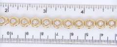 Elegant Yellow Gold Circle Diamond Tennis Bracelet