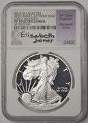2016 W American Silver Eagle PF 70 Ultra Cameo Elizabeth Jones Signed 30th Anniversary