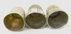 3 Antique Sterling Silver Thimbles