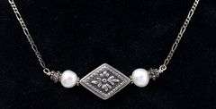 Pearl Necklace In Sterling Silver