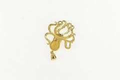 14K Yellow Gold Octopus Ocean Animal Marine Life Motif Charm/Pendant