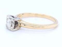Vintage Round Brilliant Cut Diamond Engagement Ring