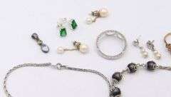 Group Lot of Vintage 925 Sterling Silver Jewelry