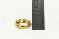 14K Yellow Gold 6.3mm Domed Textured Vintage Statement Band Ring