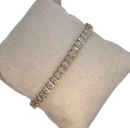 10K GOLD TENNIS S BRACELET WITH DIAMONDS