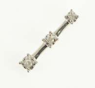 10K White Gold Classic Tiered Diamond Bar Journey Symbol Pendant
