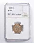 MS66 1950-D Jefferson Nickel NGC INSANE COLOR