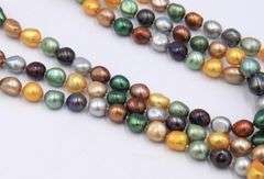 Multi Strand Multi Color Pearl Necklace