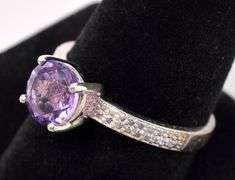 Purple Amethyst Ring In Sterling Silver