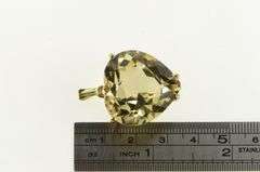 14K Yellow Gold Heart Smoky Quartz Love Symbol Statement Pendant