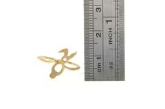 10K Yellow Gold Bunny Rabbit Animal Stylized Statement Ring